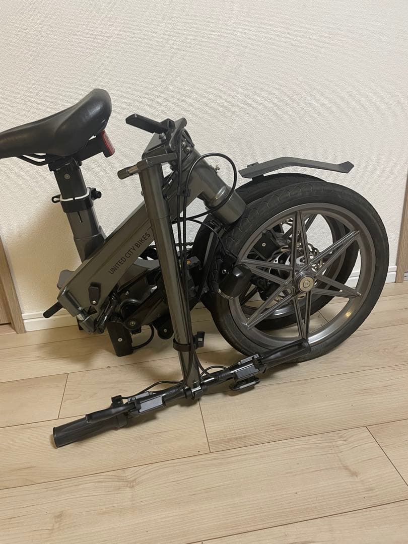 折りたたみ式電動アシスト自転車 グレー　THE ONE
