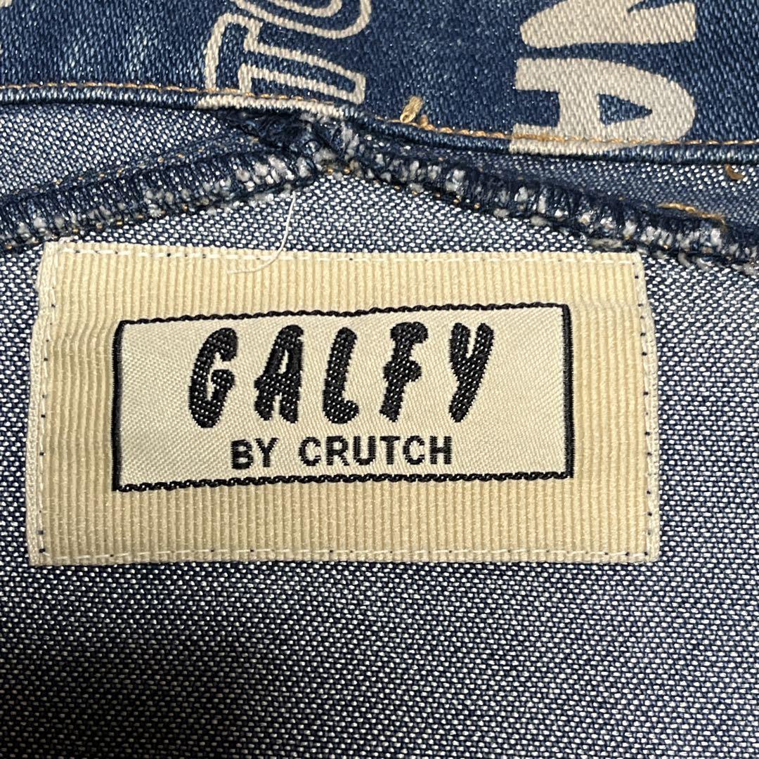 akio様ご購入分　ガルフィー 総柄デニムジャケット ビッグロゴ 刺繍 袖ロゴ