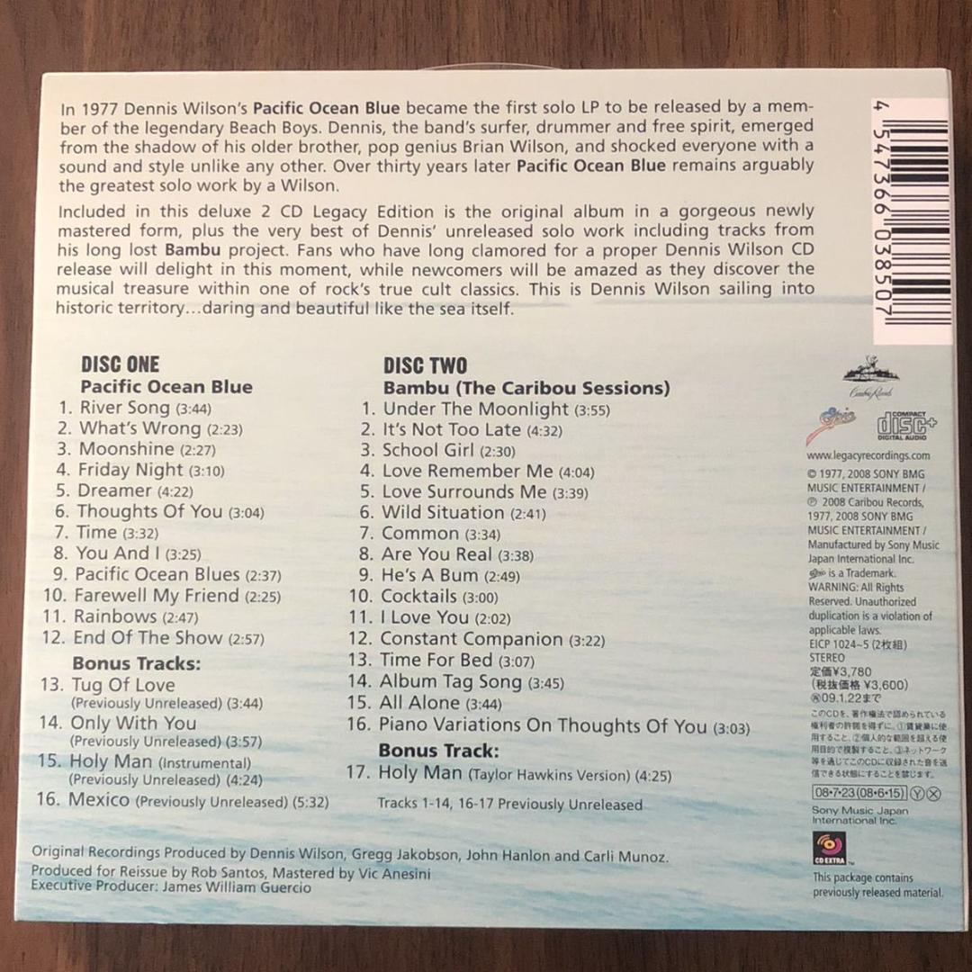 国内盤！2CD！LEGACY EDITION！DENNIS WILSON/デニス