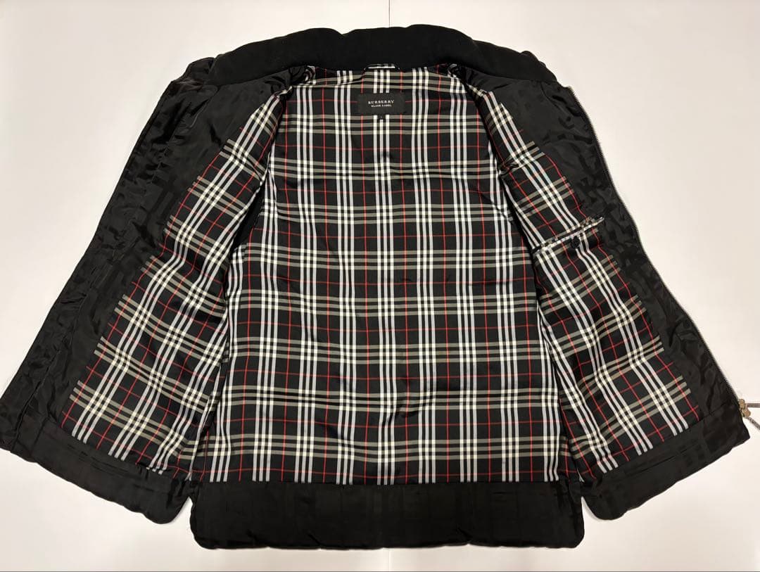 美品✨ 【BURBERRY BLACKLABEL】 ダウンベストノバチェック柄