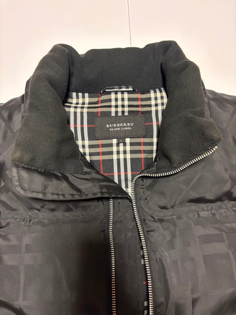 美品✨ 【BURBERRY BLACKLABEL】 ダウンベストノバチェック柄