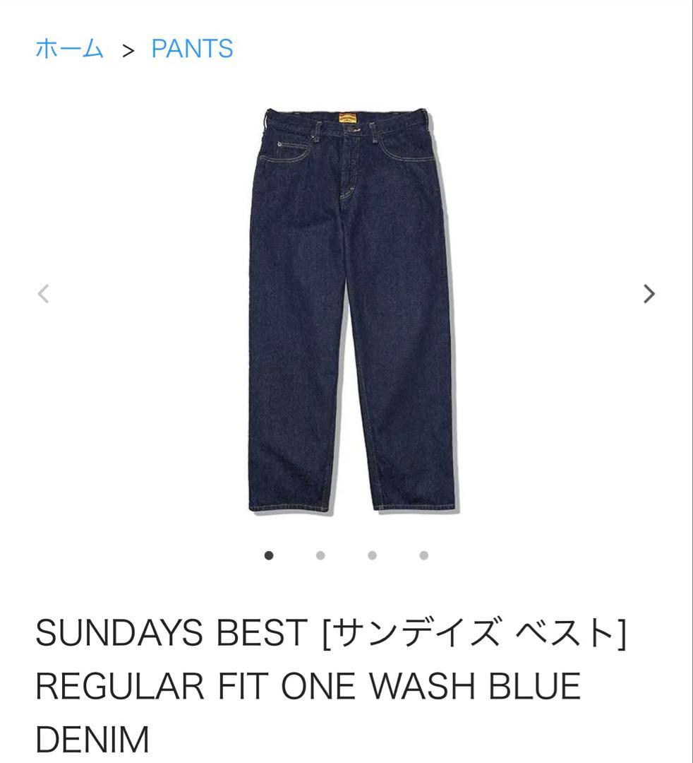 パンツ SUNDAYS BEST ONE WASH BLUE DENIM