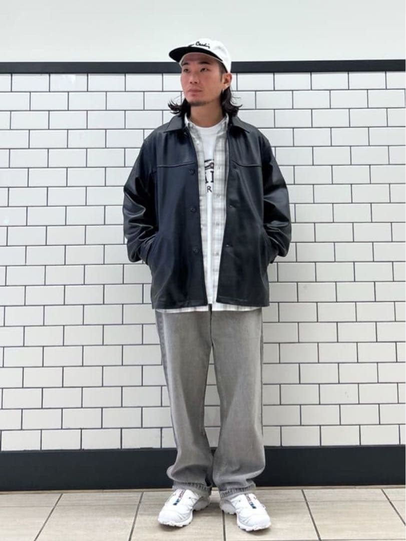 lamb leather/ラムレザー　カーコート　Mサイズ