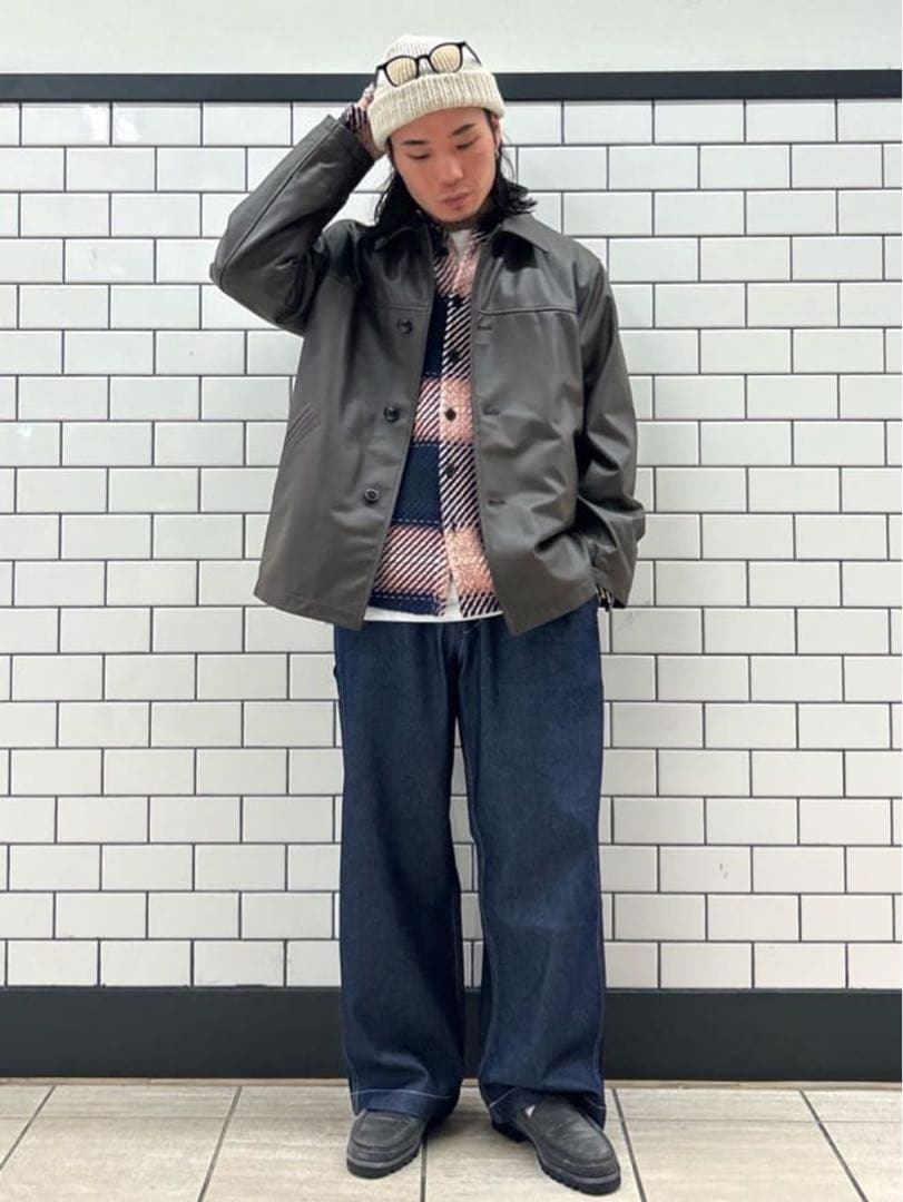 lamb leather/ラムレザー　カーコート　Mサイズ
