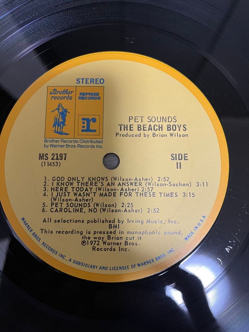 US盤　Beach Boys「Pet Sounds」モノラル盤　ビーチボーイズ