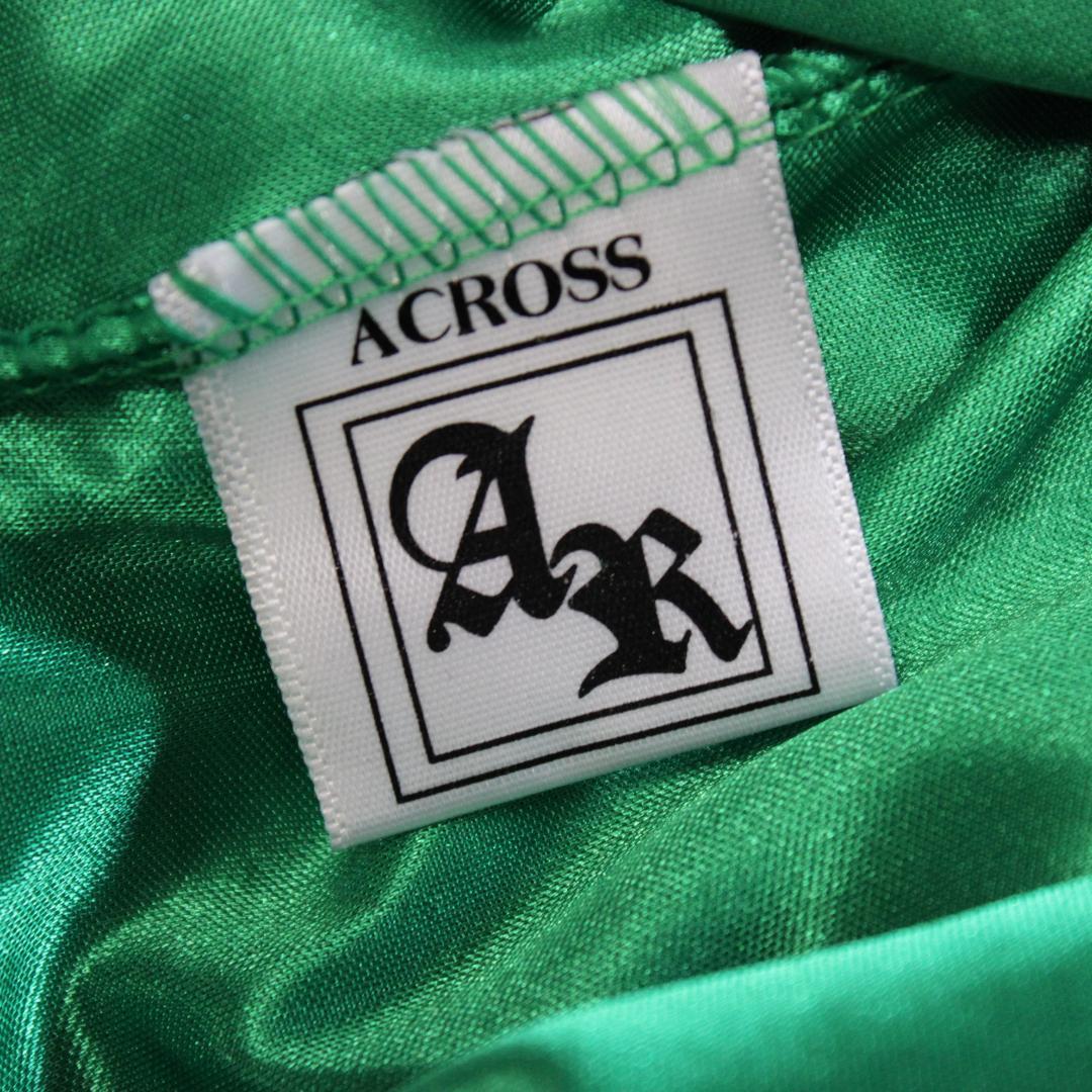 【美品社交ダンス衣装】ワンピース ドレス ACROSS ツートーン 緑 キラキラ