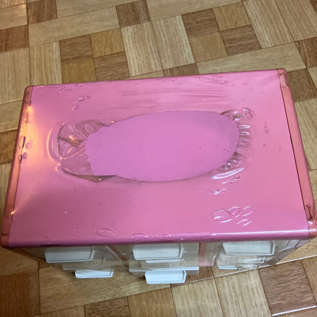 昭和レトロ　引き出し　昭和家具　小引き出し　レトロポップ家具　ピンク