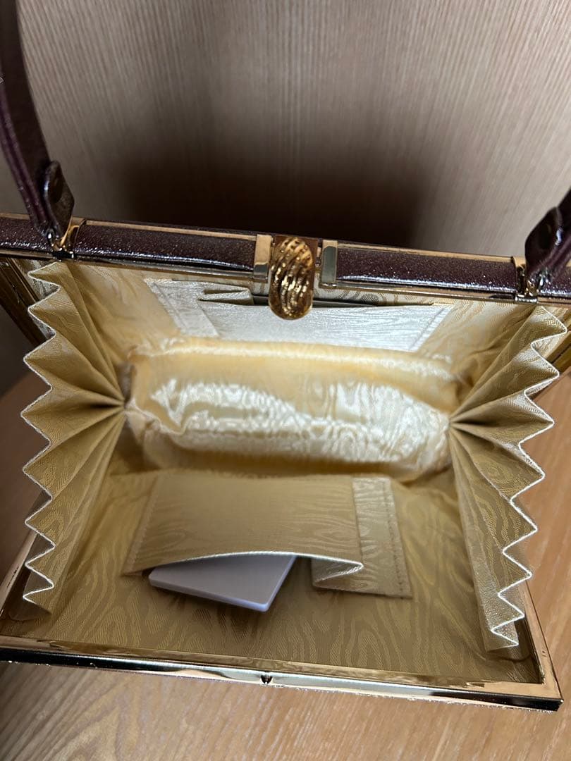 ブラウンゴールド和装用バッグと草履セット