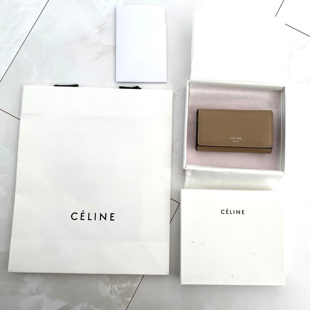 CELINE セリーヌ　キーケース　希少　旧ロゴ　フィービー　バイカラー