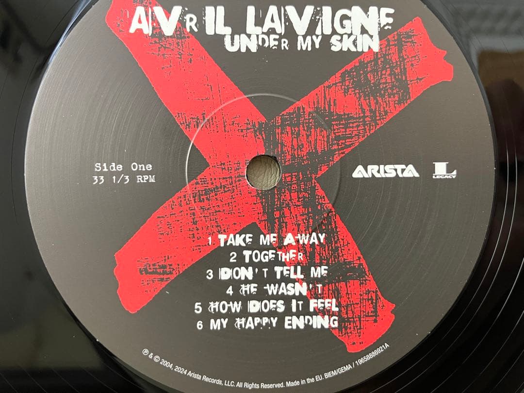 【極美品•アナログ盤】Avril Lavigne / UNDER MY SKIN