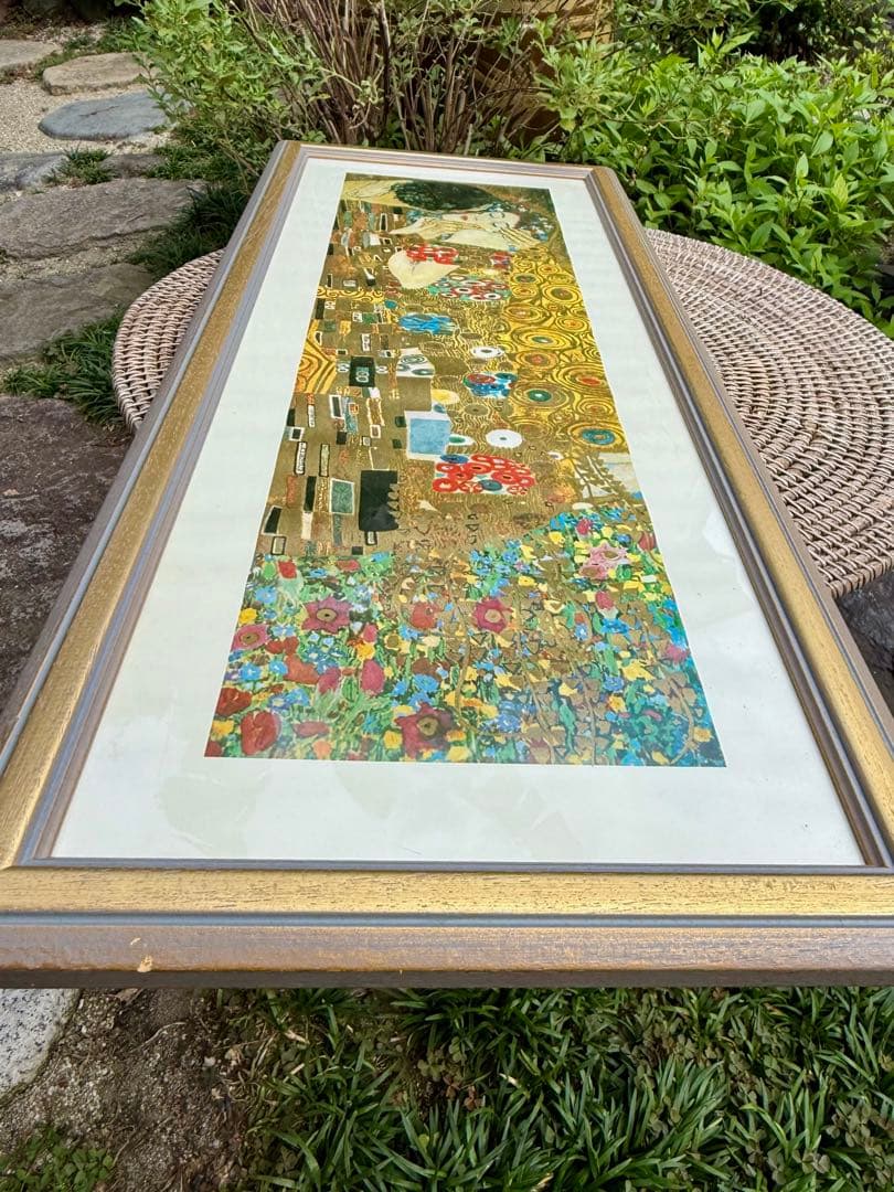 ヨ*キ様 グスタフ・クリムト「接吻」横長絵画　イタリア