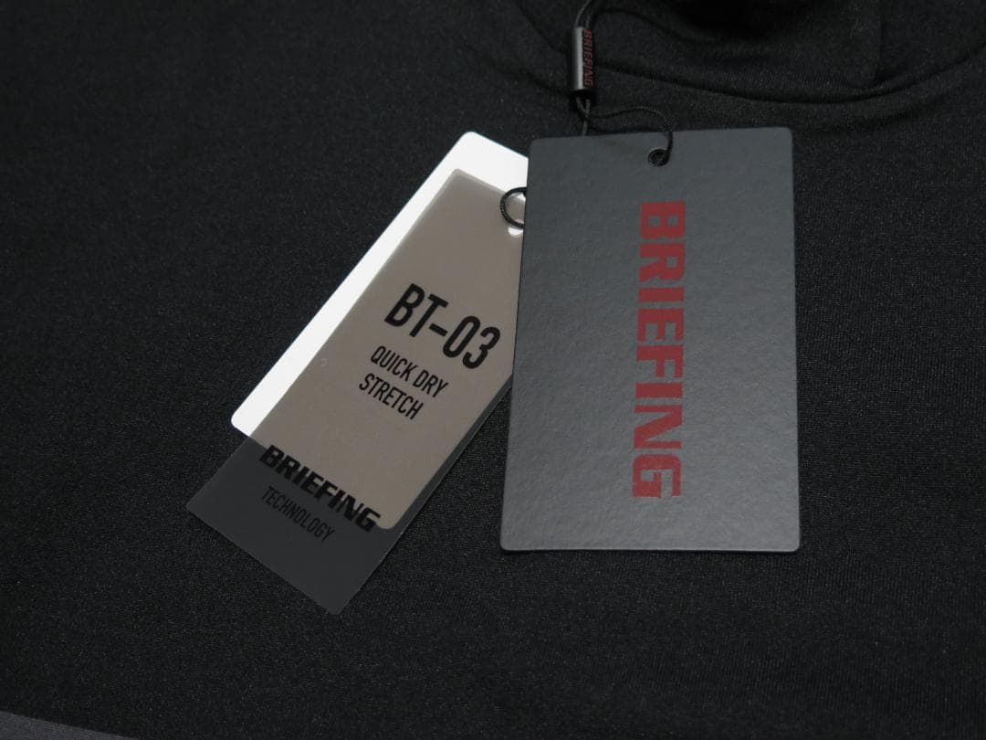 ⓂBRIEFINGGOLFブリーフィングゴルフストライプRFシャツブラック