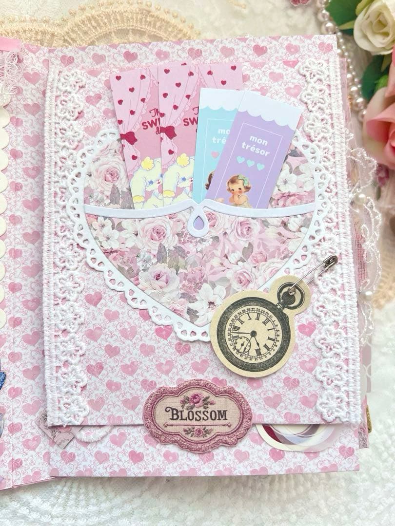 くぅページ♡　おすそ分けファイル　コラージュノート　ミニ蛇腹ファイル２点