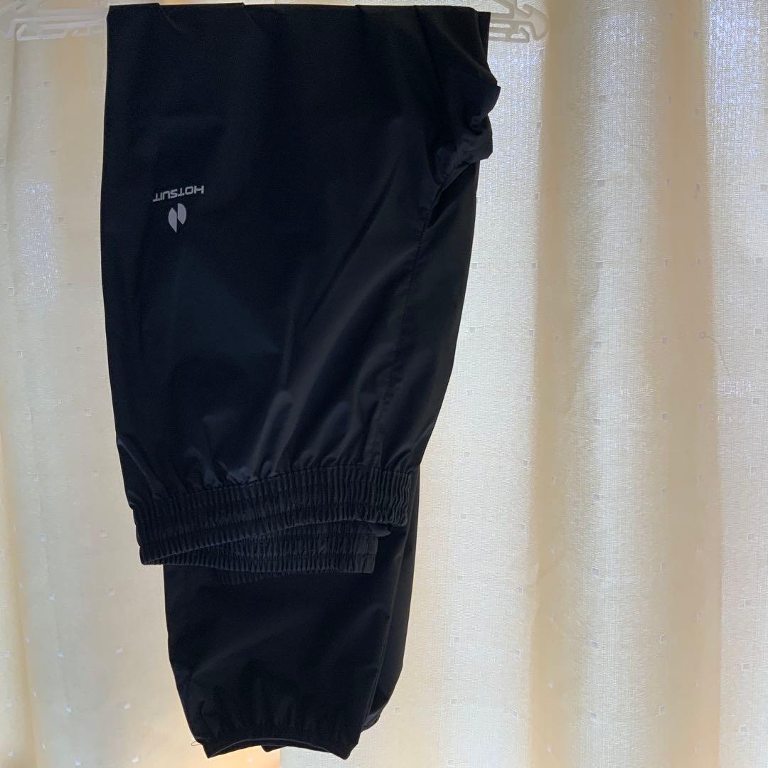 HOTSUIT サウナスーツ ダイエット ブラック フード付き 上下2点セット