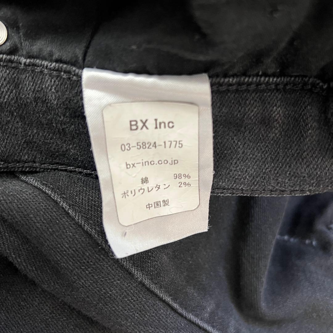 美品【mnml】（32）スキニーデニム ブラック ダメージ加工 RN139488