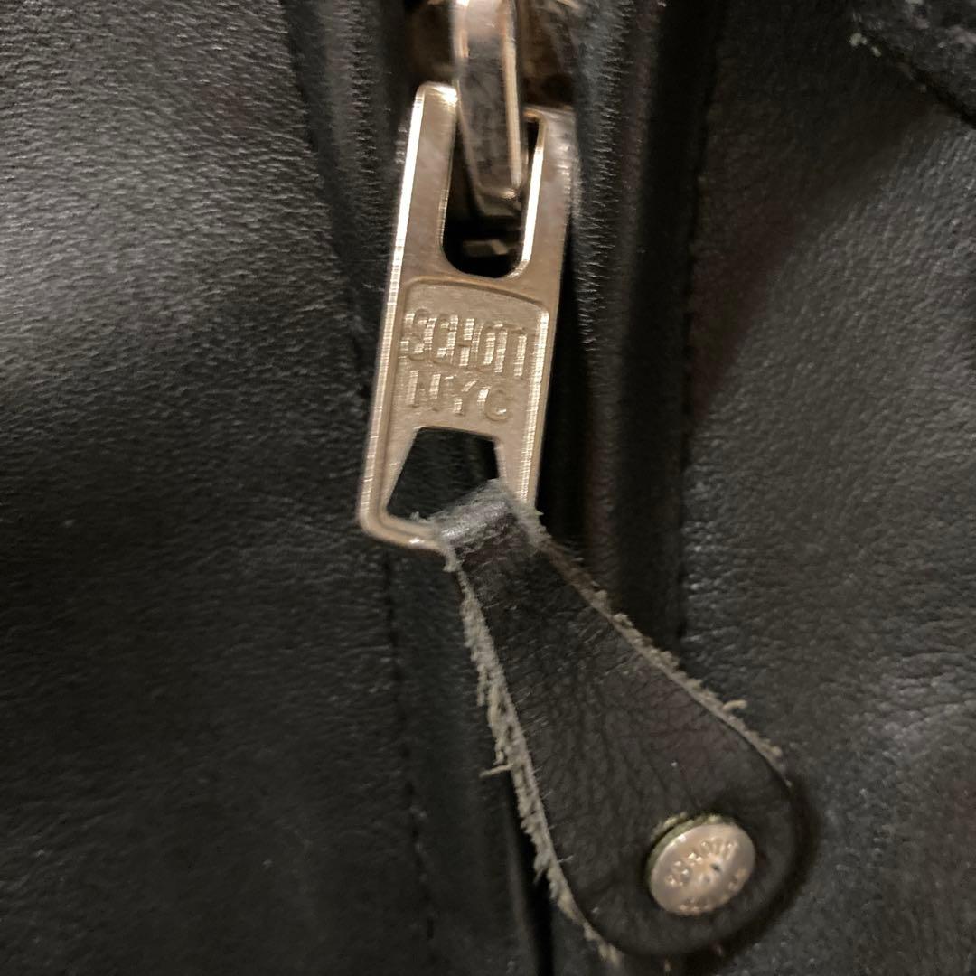 新型・美品　Schott 641 シングルライダース　 ボアライナー付き　36