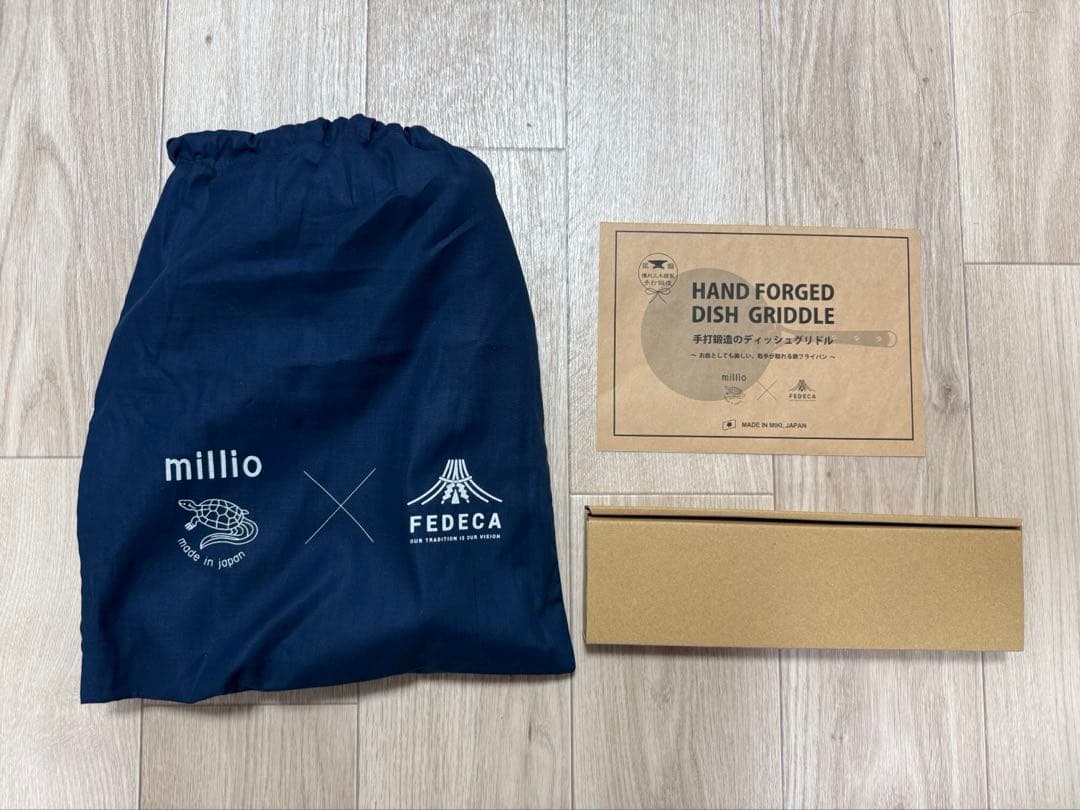 millio × FEDECA 手打ち鍛造 フライパン ディッシュグリドル