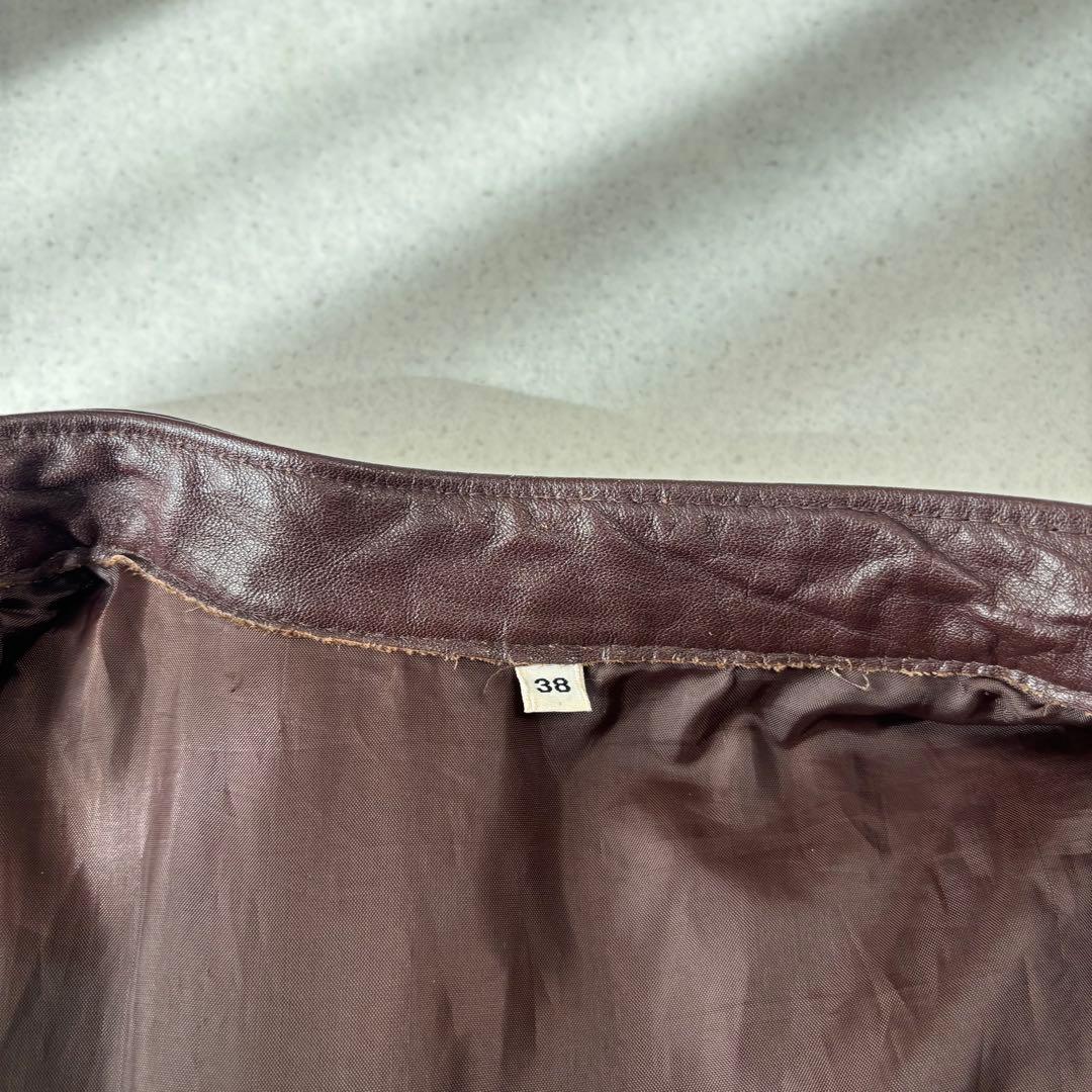 00s Y2K gimmick leather jacket 八の字 本革