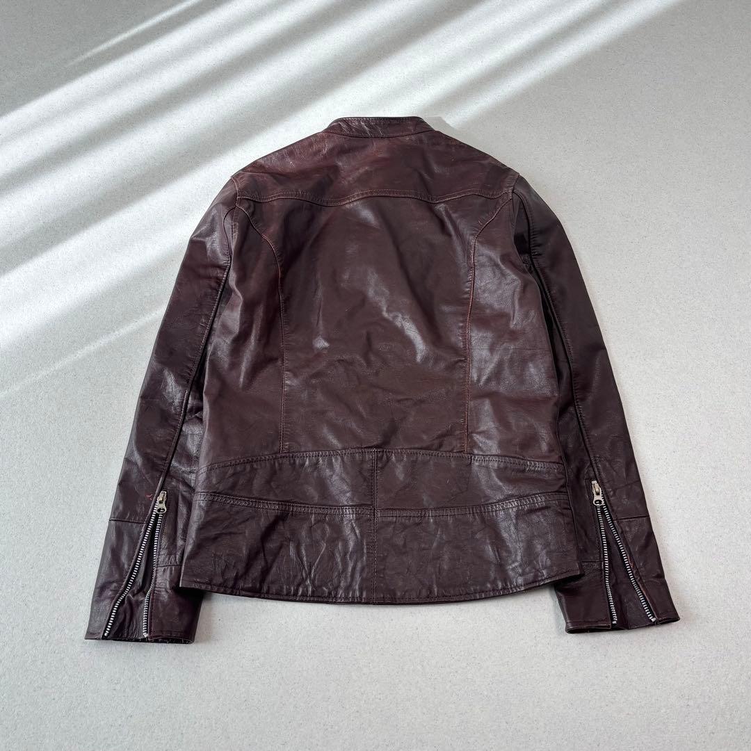 00s Y2K gimmick leather jacket 八の字 本革