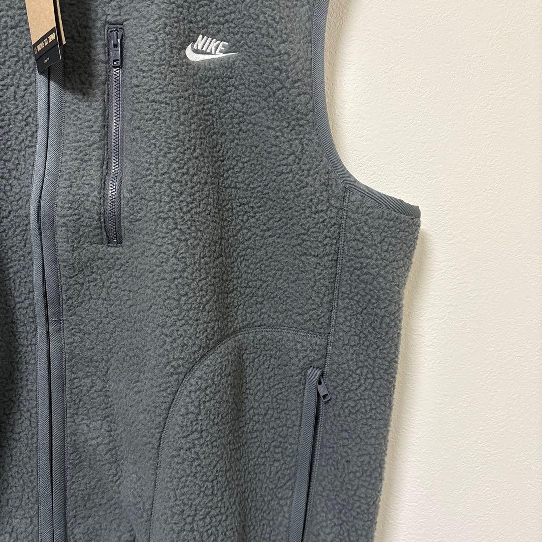 NIKE ナイキ　ボア　フリース　ベスト　新品　メンズ XL グレー