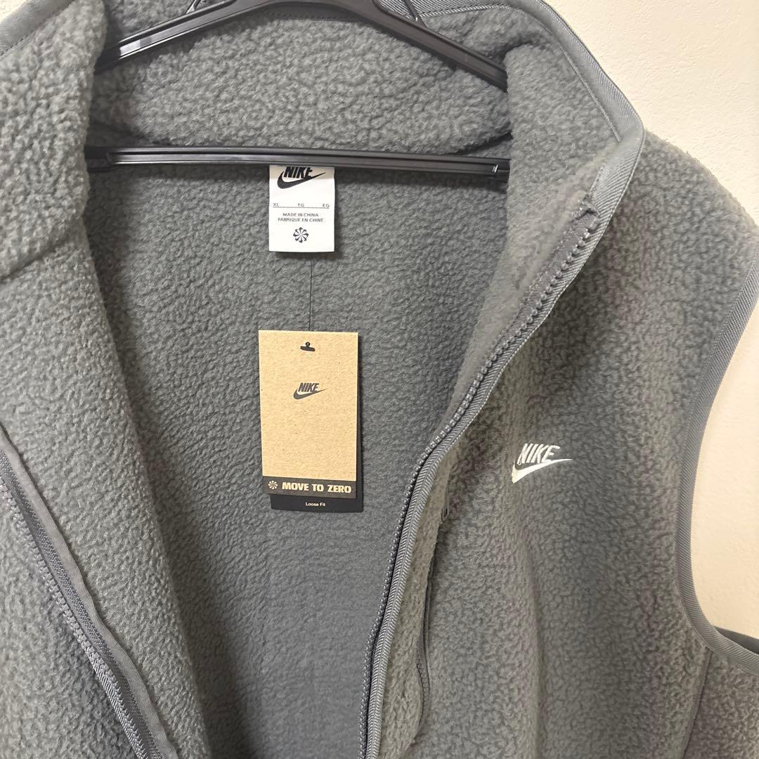 NIKE ナイキ　ボア　フリース　ベスト　新品　メンズ XL グレー