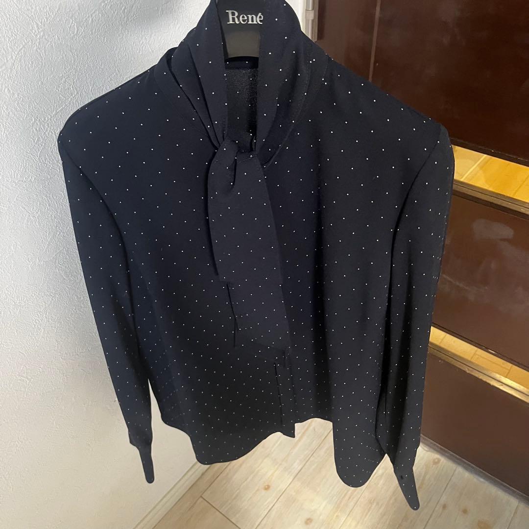 新品☆ ANAYI ボウタイジョーゼットブラウス/セオリー、23区、ロペ