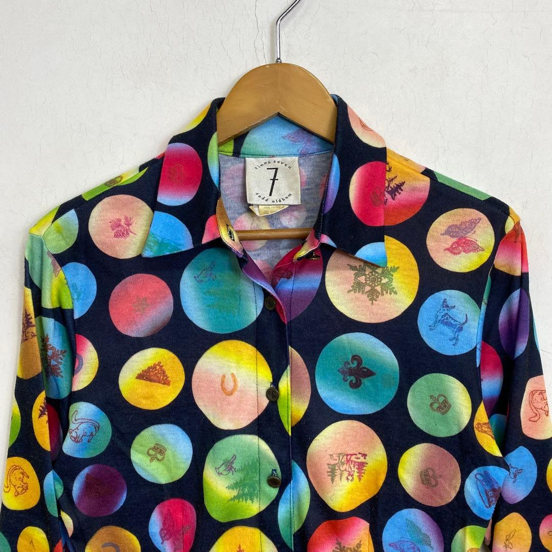 Todd oldham シャツ カラフル ドット USA製 vintage