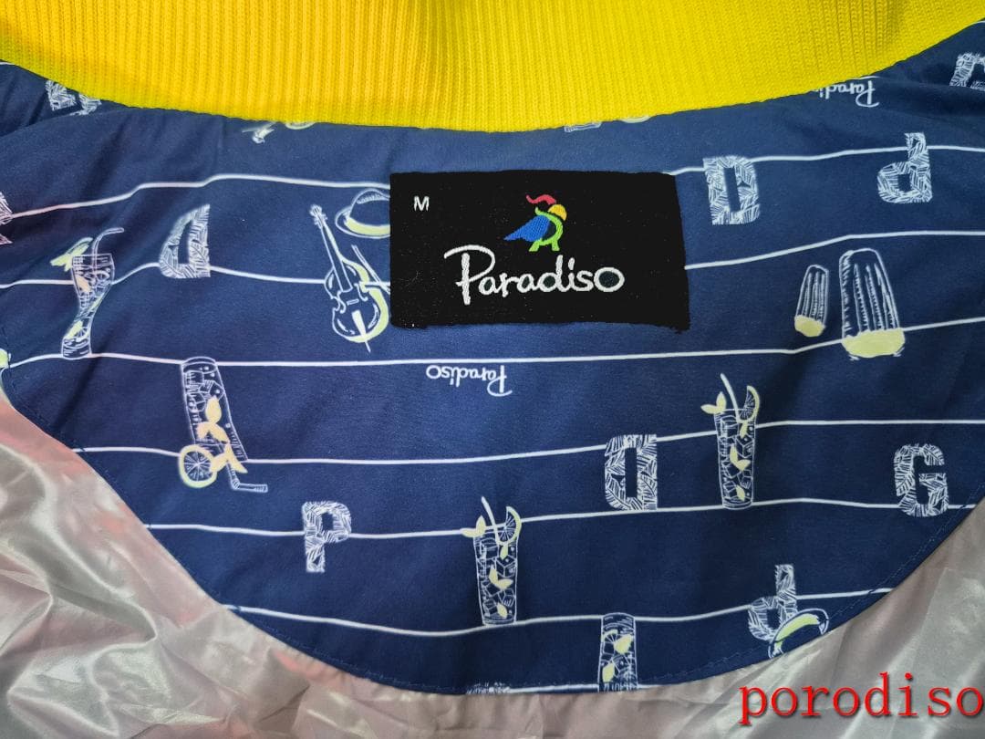 Paradiso イエロー キルティングベスト Mサイズ