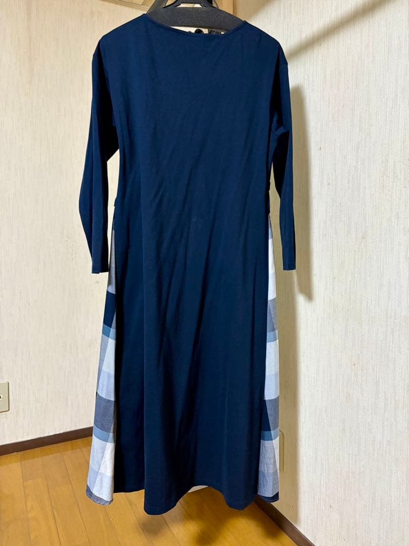ブルーレーベル クレストブリッジ ストレッチポンチワンピース ネイビー 38