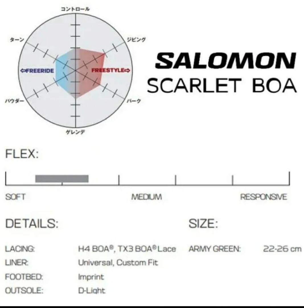 SALOMON■ SCARLET BOA ■スノーボード ブーツ 24.5cm