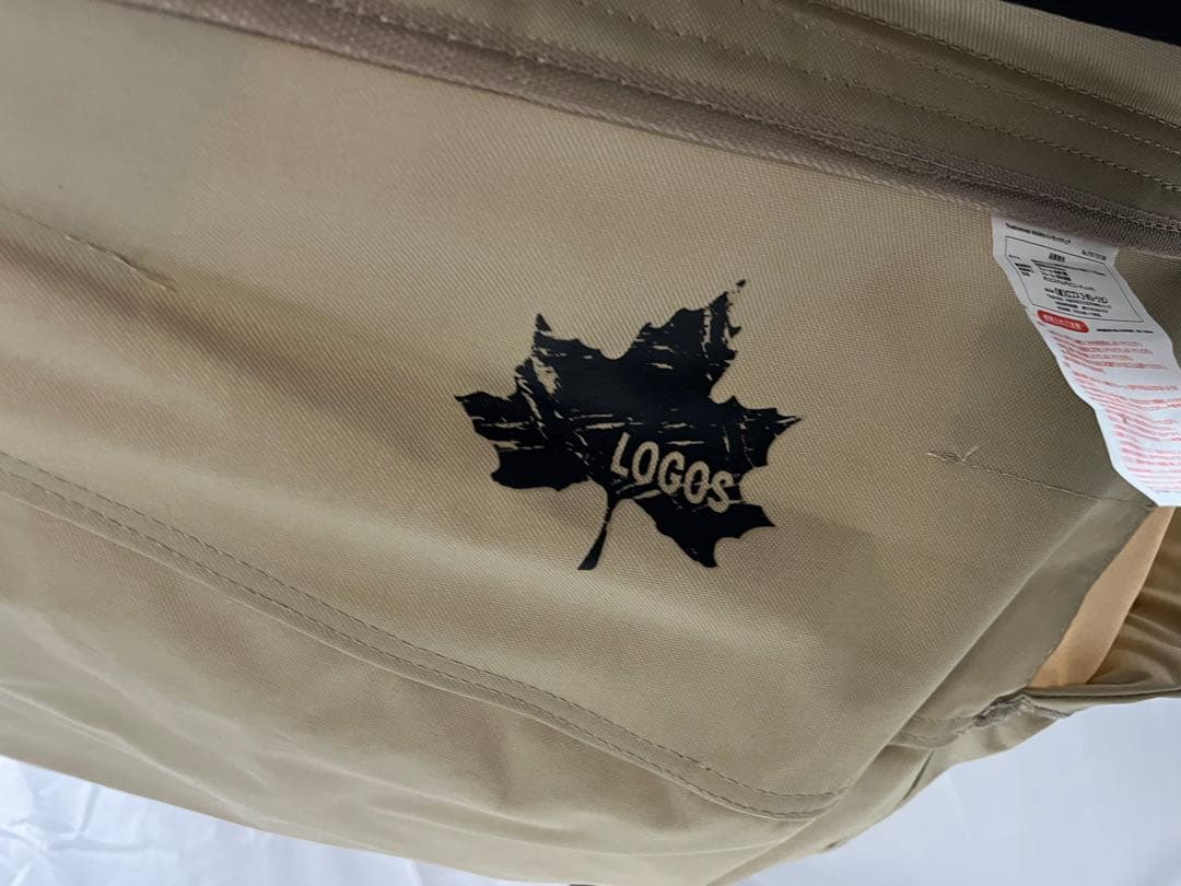 LOGOS アウトドアチェア ベージュ ヘッドレスト付き