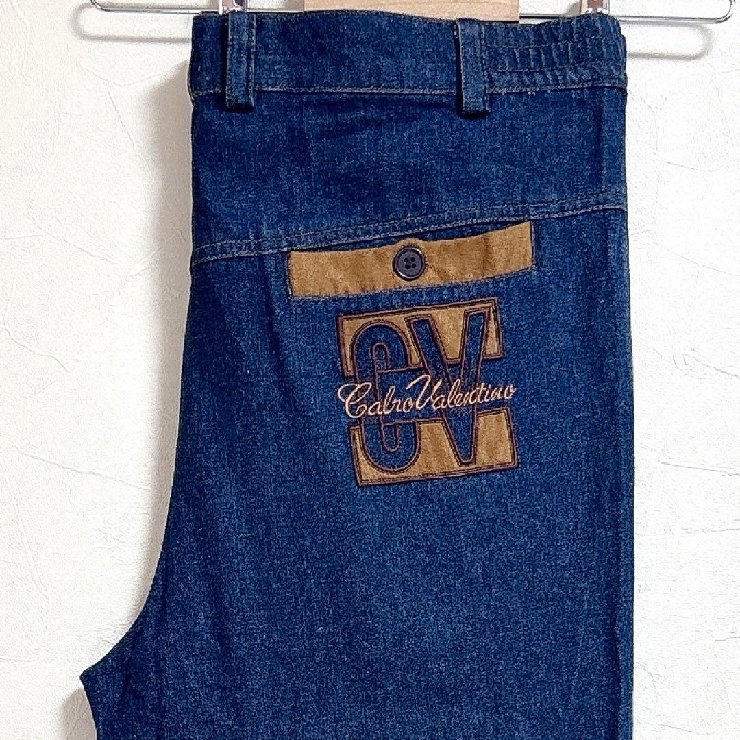 ジ*ー様 デニム セットアップ メンズ XL カルロバレンチノ 刺繍 ロゴ