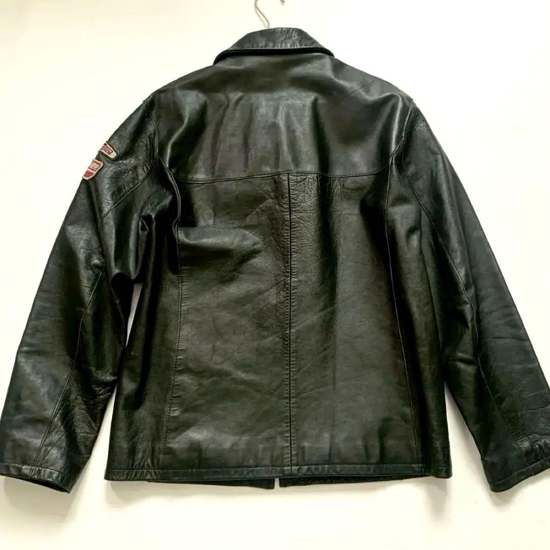 【希少】ハーレーダビッドソン L 馬革 レザージャケット ワッペン付き ブラック