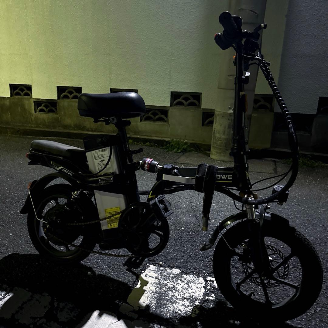 電動アシスト自転車 折りたたみ モペット オールブラック フルオーダー製品