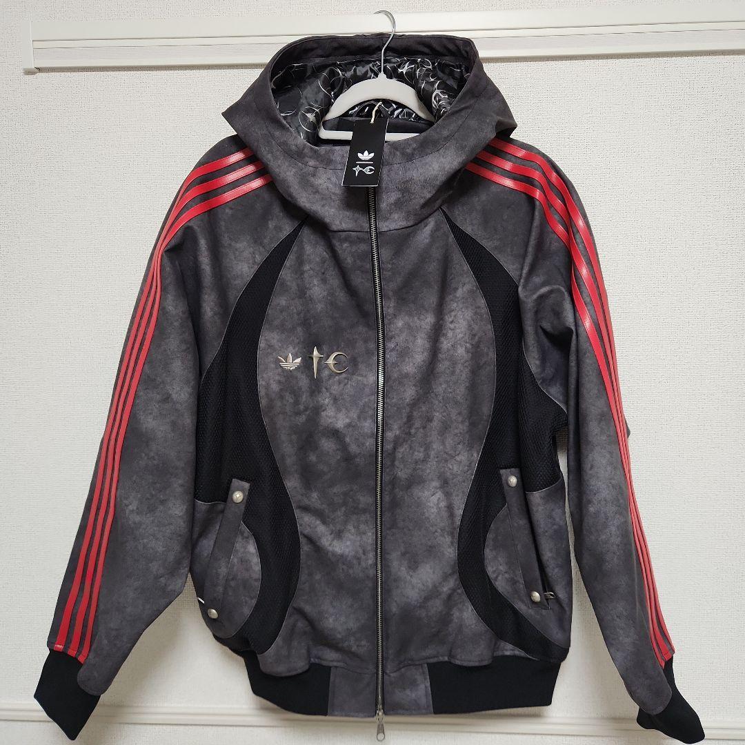 新品adidas x Thug Club PU Leather Jacket