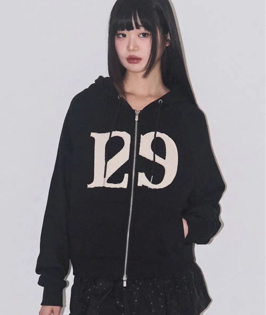 トップス ILLIGO 129 Logo Patch Hooded Zip-Up