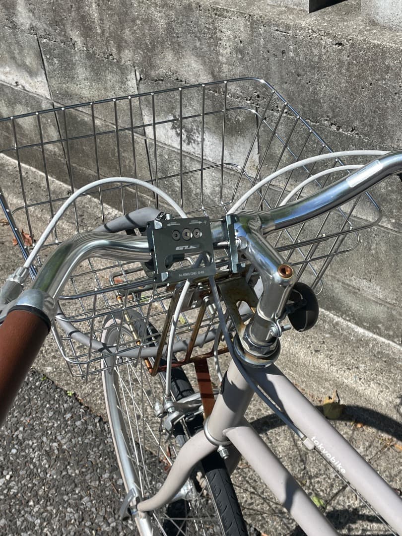 グレー シティサイクル 前面バスケット付き