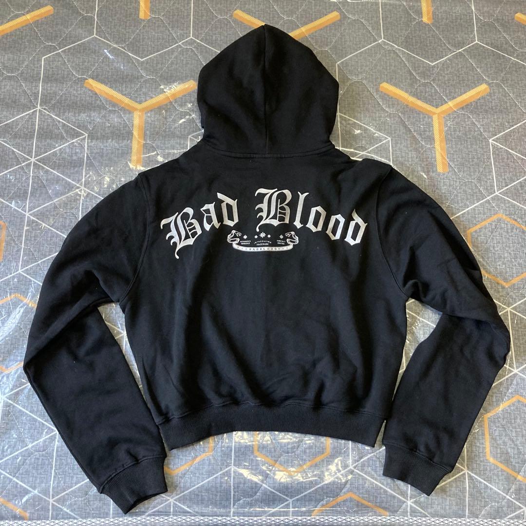 BADBLOOD ジップアップパーカー ブラック