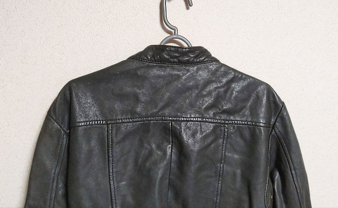 SLAP SHOT ラムレザー シングル ライダース ジャケット 羊革 本革