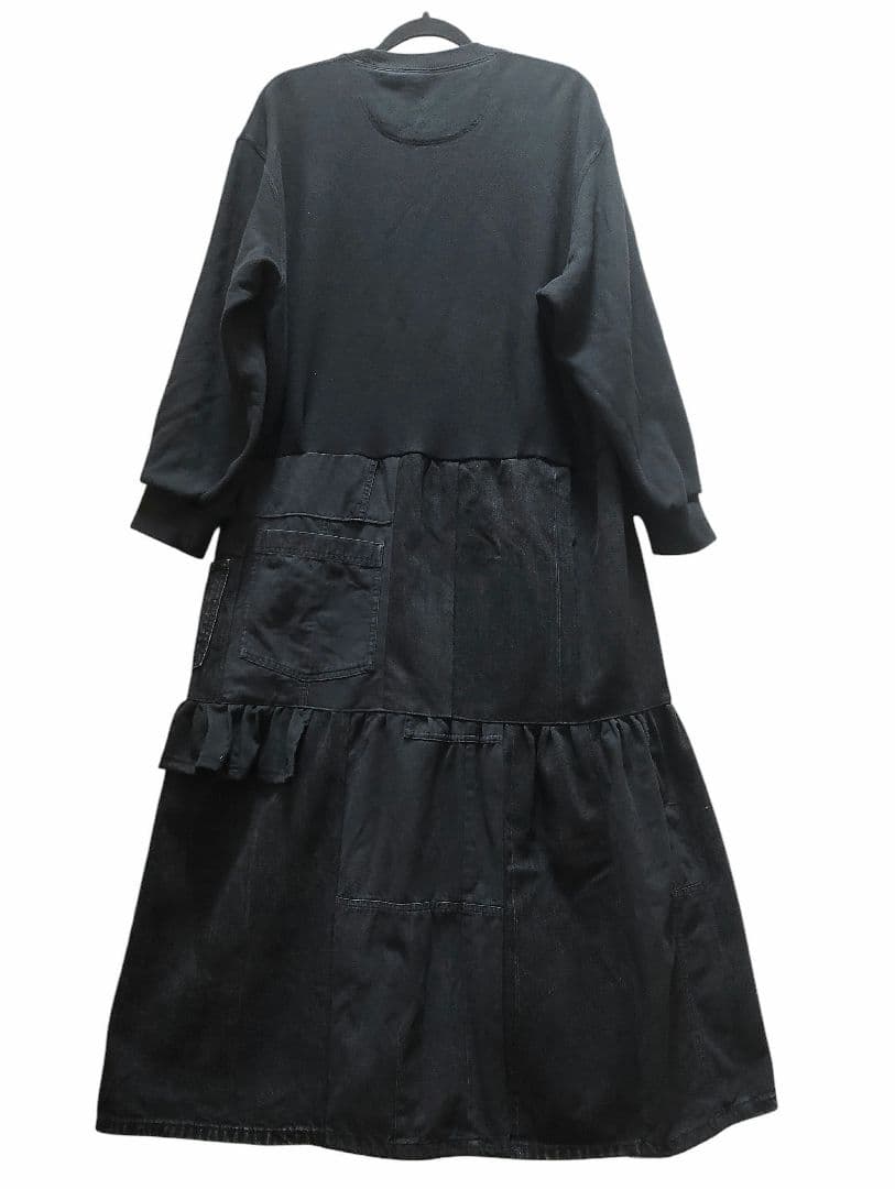 ✨✨✨✨専用✨✨✨✨✨✨✨ 黒トレーナーとブラックデニムパッチワークワンピース