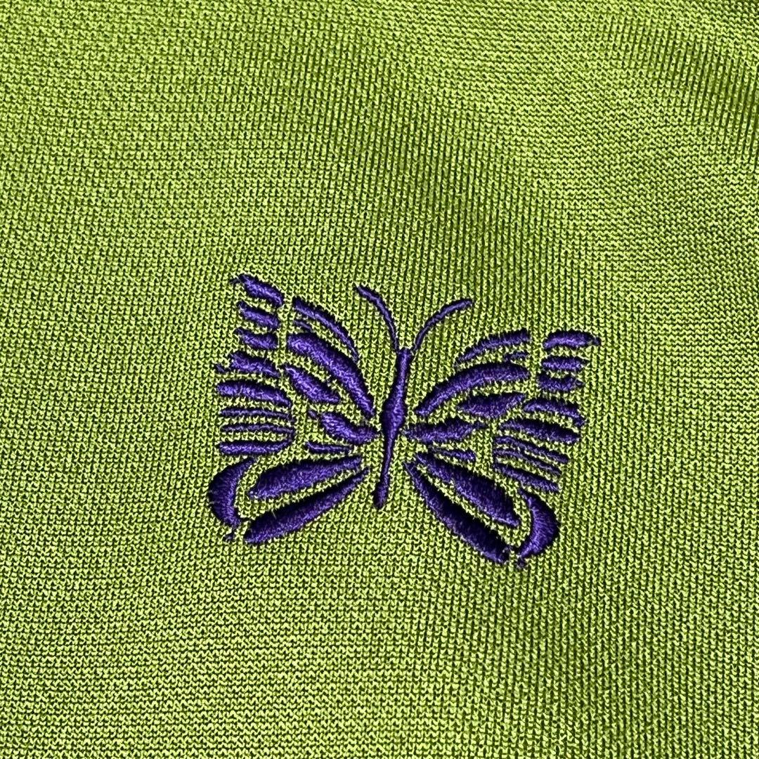 314 NEEDLES 日本製 L パピヨン刺繍 オリーブ×パープル