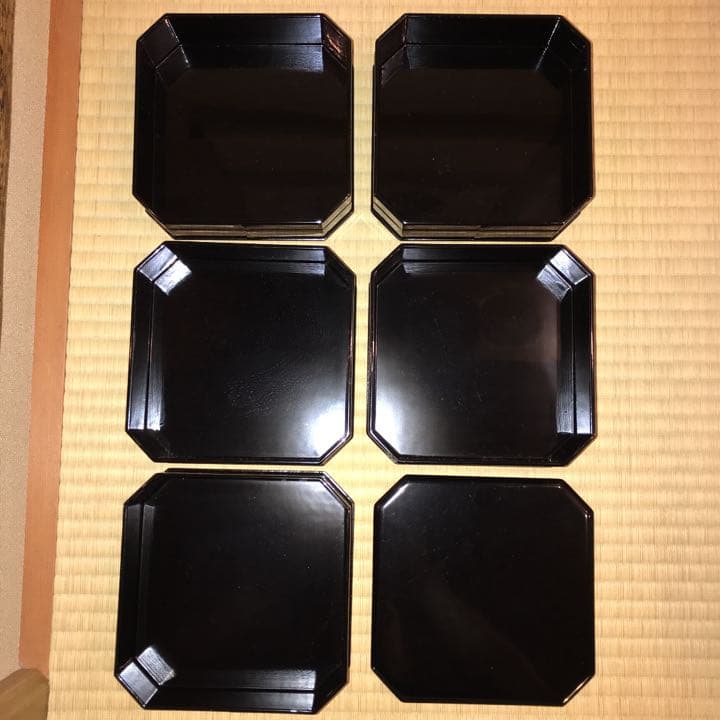 茶道具　縁高重　木製真塗