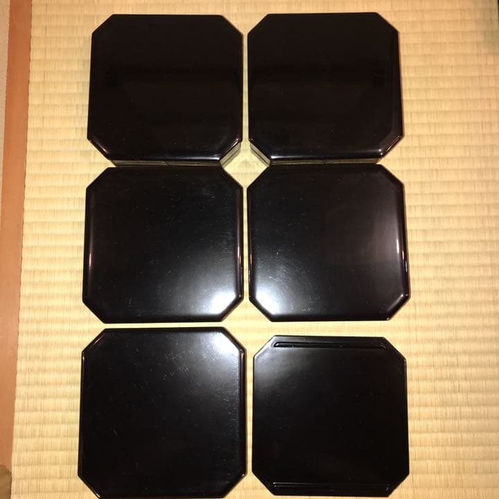 茶道具　縁高重　木製真塗