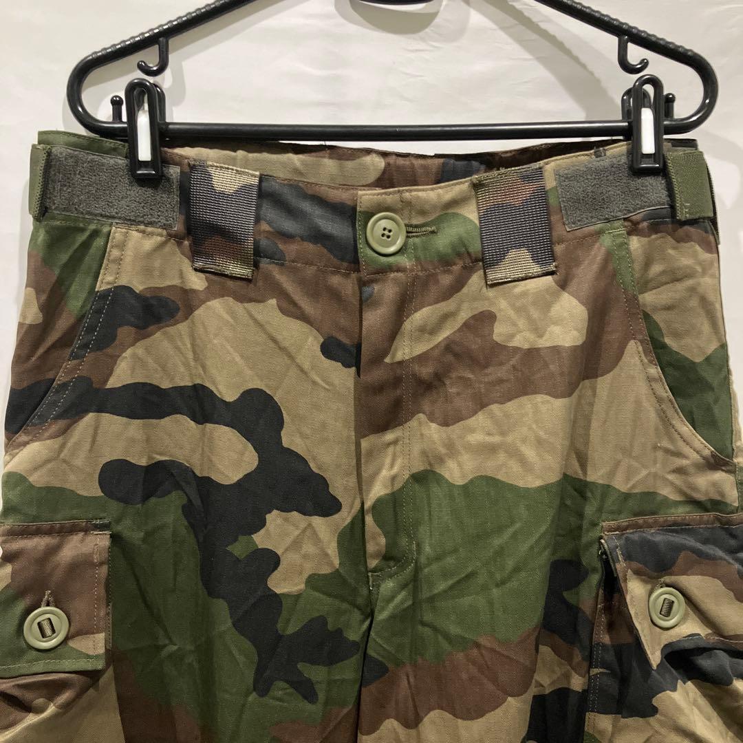 フランス軍F2カーゴパンツ　CCEカモ迷彩　Lサイズ　防蚊加工　ミリタリー古着