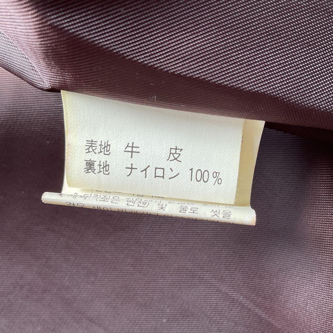 美品✨90's レザージャケット　本革　スイングトップ　ジップブルゾン　ブラウン
