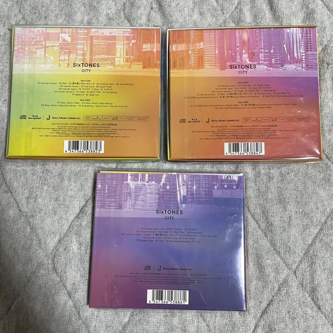 SixTONES アルバム『CITY』 3形態セット 特典付き