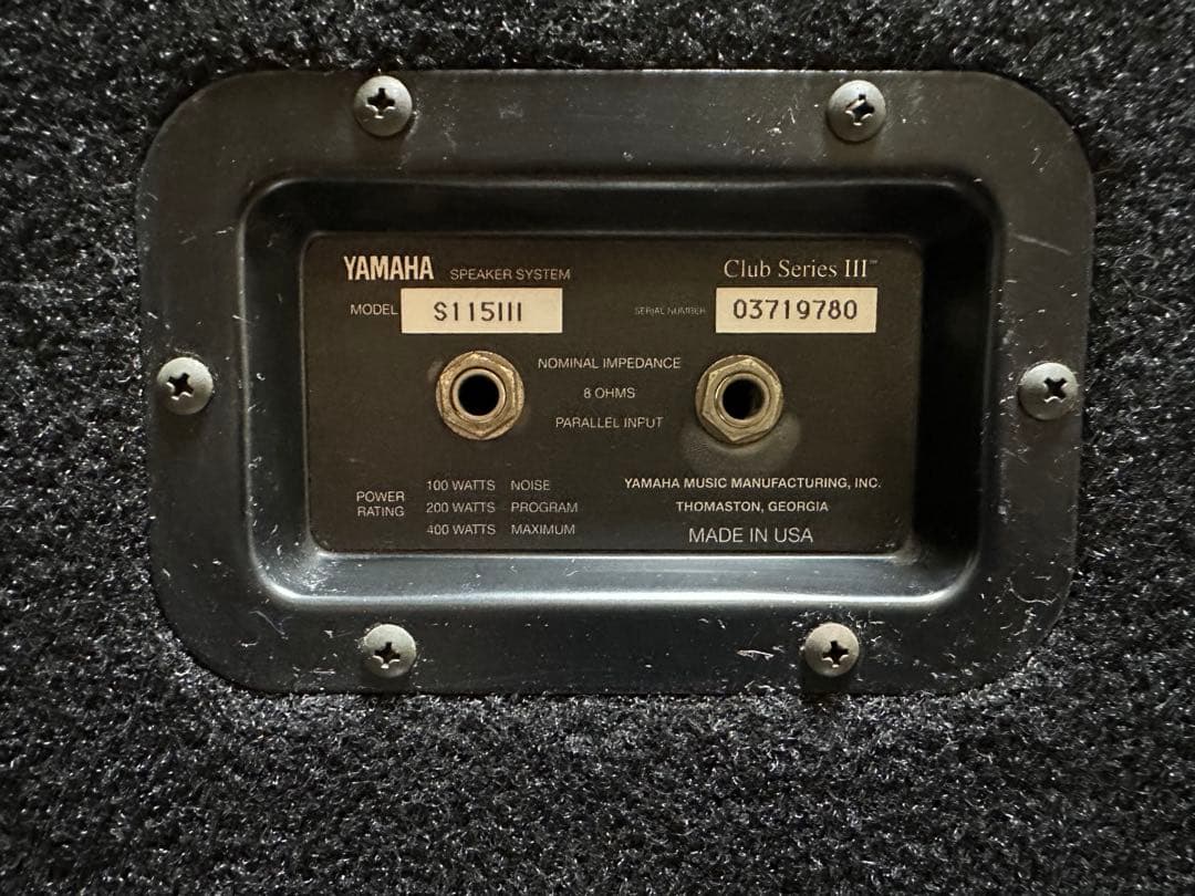 YAMAHA ヤマハスピーカー club series S115 I I I