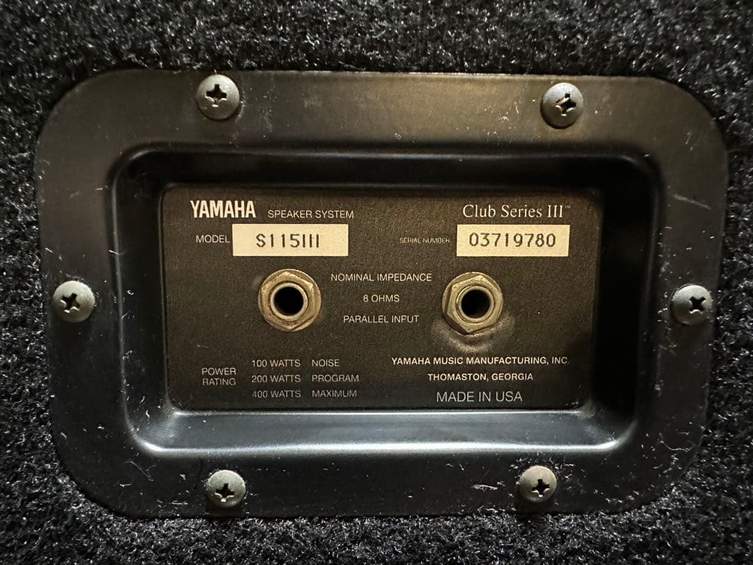 YAMAHA ヤマハスピーカー club series S115 I I I