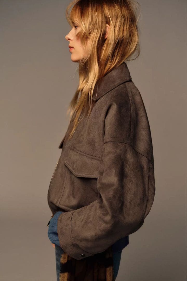 ZARA スエード風ジャケット