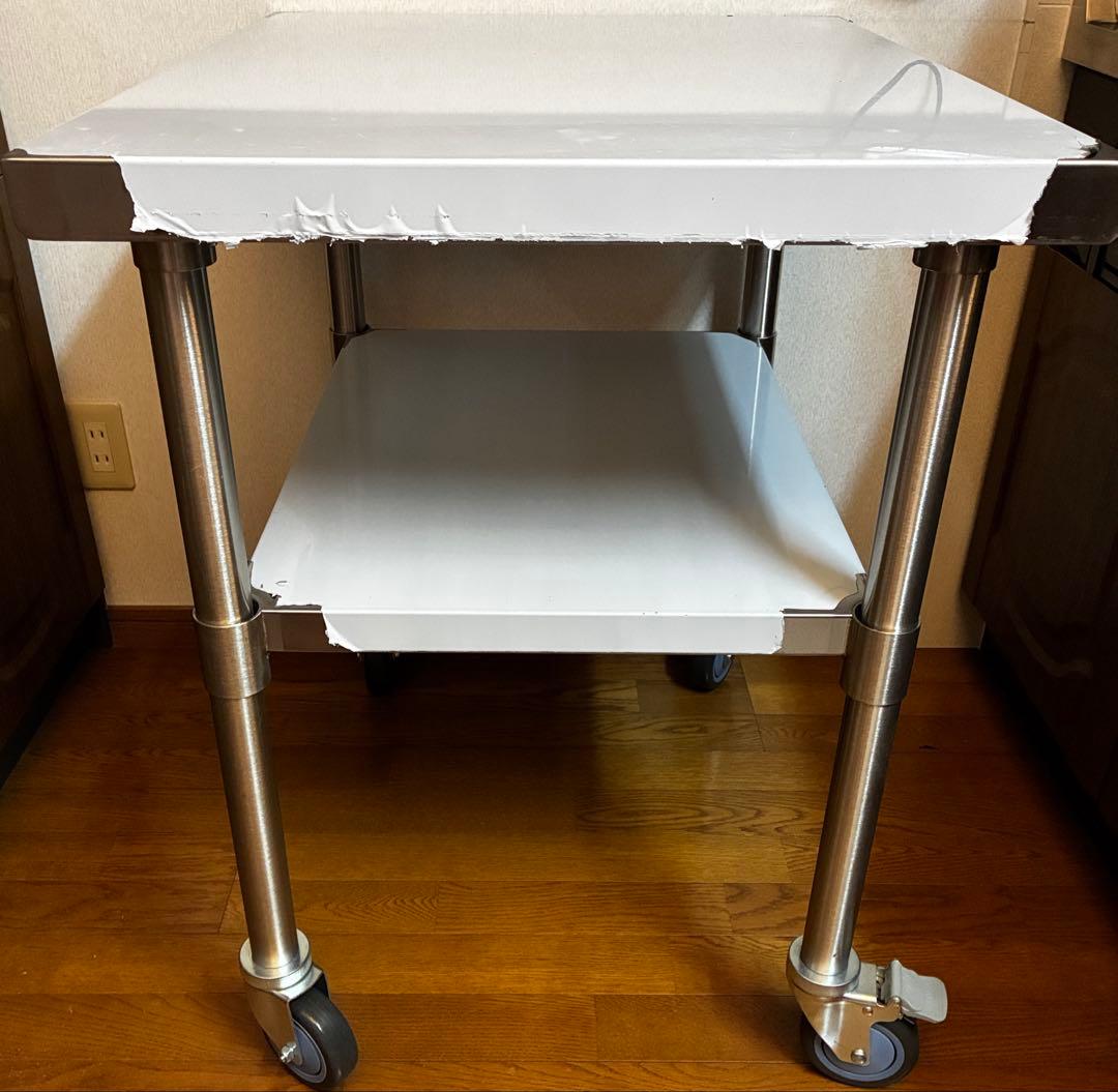 【今だけセール】ステンレス作業台キャスター750×600×800 板厚1.2mm